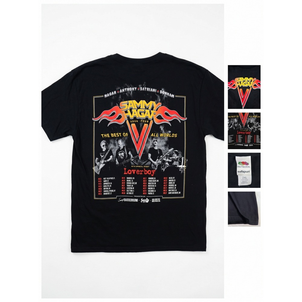 Sammy Hagar Tour‎ Shirt 2024 Best Of All Worlds XL Loverboy Satriani Bonham